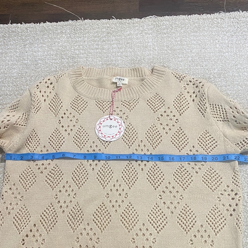Umgee Beige Diamond Knit Sweater - Picture 9 of 13